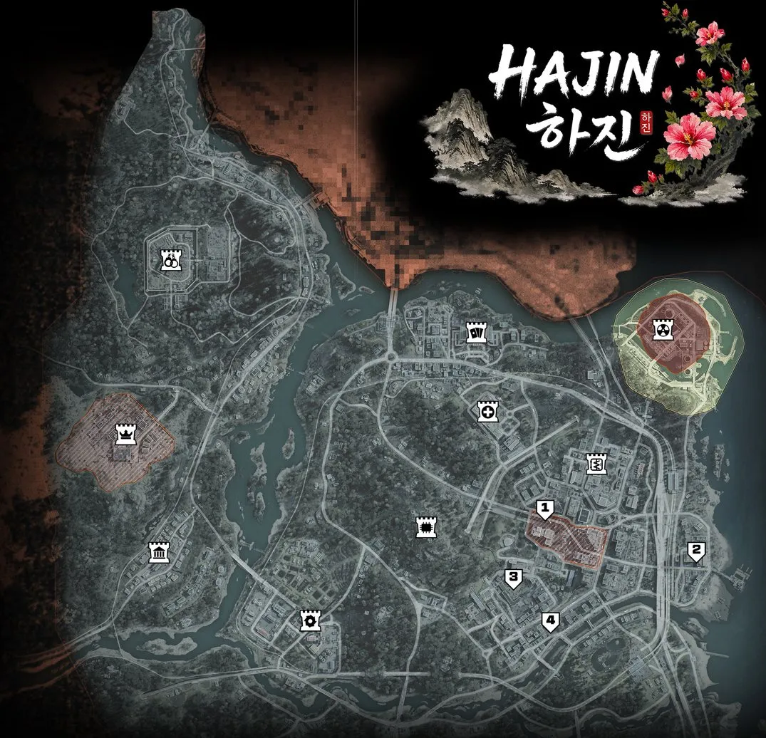 The Hajin Tac-Map with its location icons