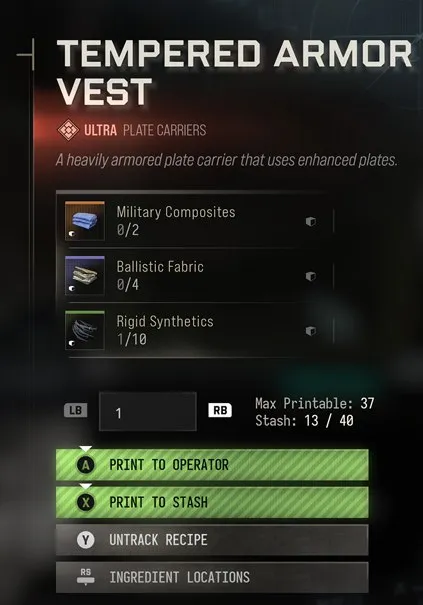Tempered Armor Vest